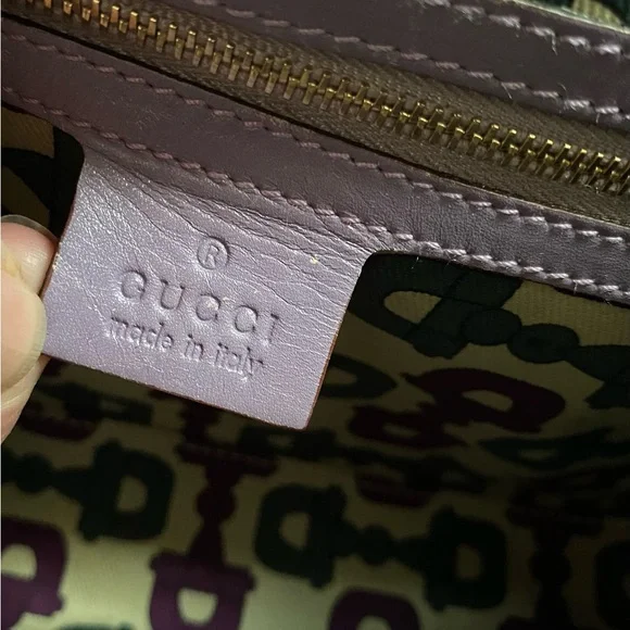 Gucci GG Embossed Guccissima Leather Treasure Bag Lavender Lock/Key Chain COA - Picture 13 of 15